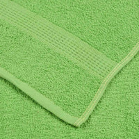 vidaXL Asciugamani 10 pz Verde Mela 50x100 cm 360 g/m² 100% Cotone