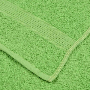 vidaXL Asciugamani 10 pz Verde Mela 50x100 cm 360 g/m² 100% Cotone