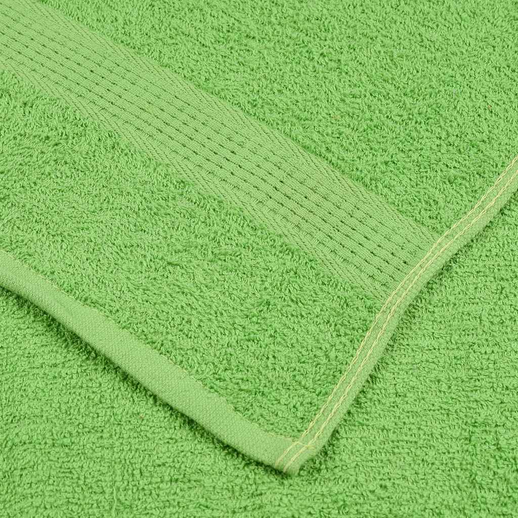 Asciugamani da Bagno 10 pz Verde Mela 100x150cm 360 g/m² Cotone 137030