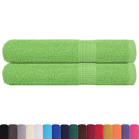 vidaXL Asciugamani per Sauna 2 pz Verde Mela 80x200 cm 360 g/m² Cotone