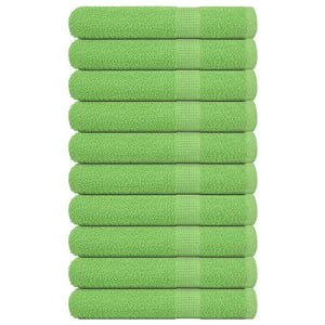 Asciugamani 10 pz Verde Mela 100x200 cm 360 g/mÂ² 100% Cotone