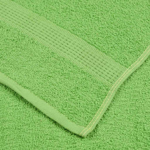 Asciugamani 10 pz Verde Mela 100x200 cm 360 g/mÂ² 100% Cotone