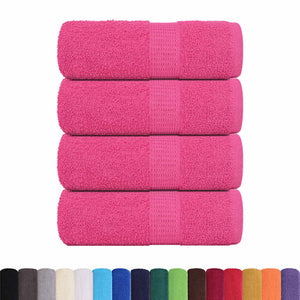 vidaXL Asciugamani Ospiti 4 pz Rosa 30x50 cm 360 g/m² 100% Cotone