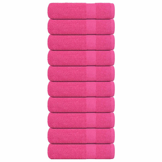 Asciugamani 10 pz Rosa 50x100 cm 360 g/m² 100% Cotone