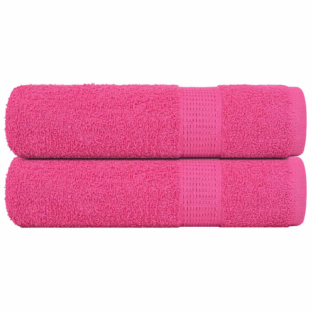 Asciugamani Doccia 2 pz Rosa 70x140 cm 360 g/mÂ² 100% Cotone
