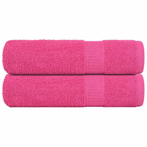 Asciugamani Doccia 2 pz Rosa 70x140 cm 360 g/mÂ² 100% Cotone