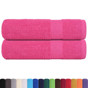 Asciugamani Doccia 2 pz Rosa 70x140 cm 360 g/mÂ² 100% Cotone