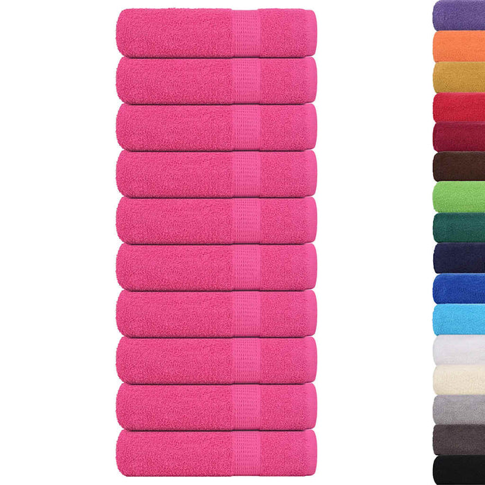 vidaXL Asciugamani Doccia 10 pz Rosa 70x140 cm 360 g/m² 100% Cotone