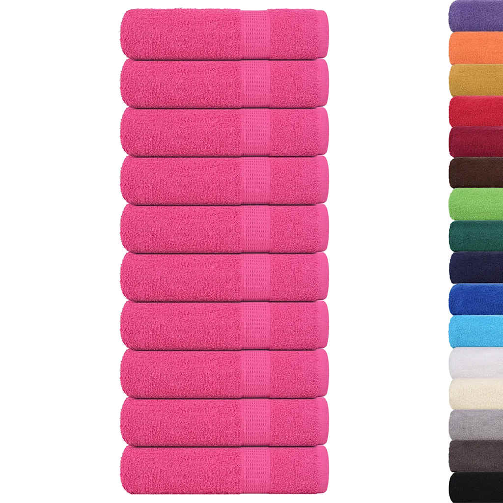 vidaXL Asciugamani Doccia 10 pz Rosa 70x140 cm 360 g/m² 100% Cotone