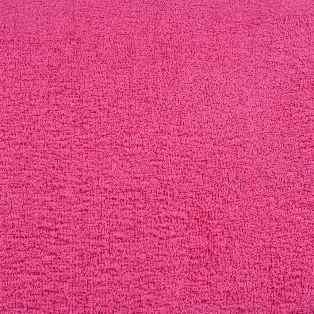 Asciugamani per Sauna 4 pz Rosa 80x200 cm 360 g/m² 100% Cotone 137056