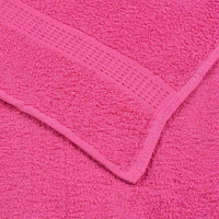 Asciugamani per Sauna 4 pz Rosa 80x200 cm 360 g/m² 100% Cotone 137056