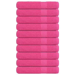 Asciugamani 10 pz Rosa 100x200 cm 360 g/m² 100% Cotone