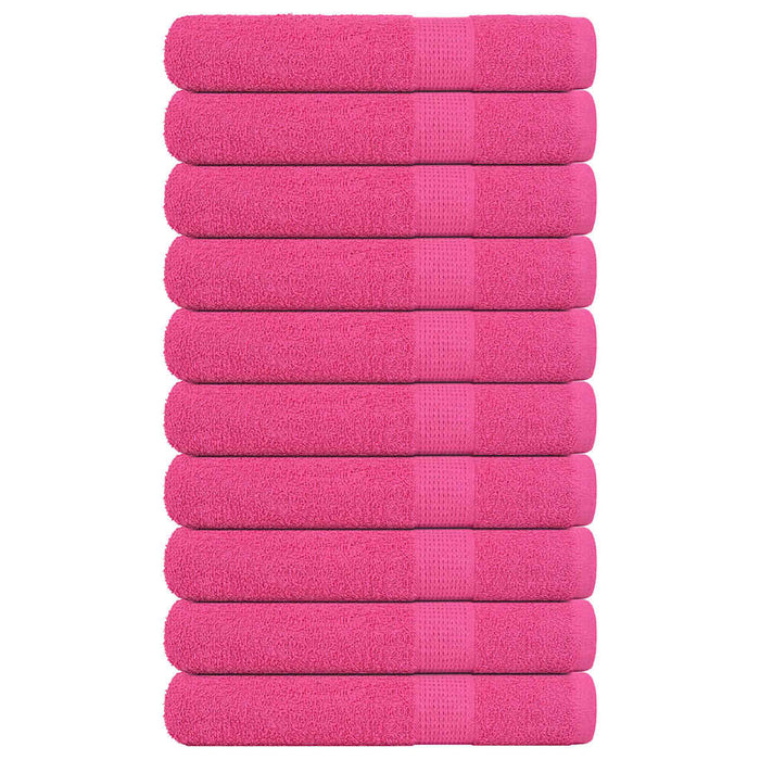 Asciugamani 10 pz Rosa 100x200 cm 360 g/m² 100% Cotone