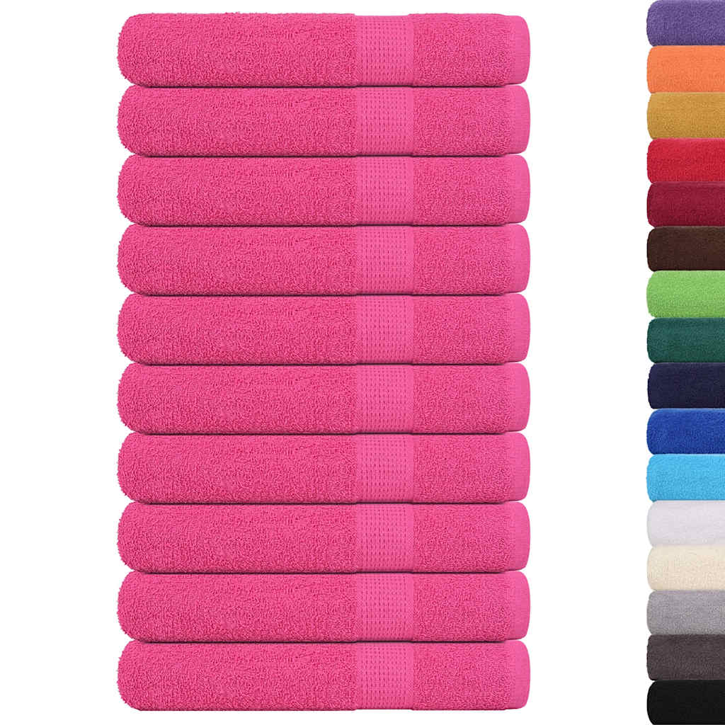 Asciugamani 10 pz Rosa 100x200 cm 360 g/m² 100% Cotone 137060