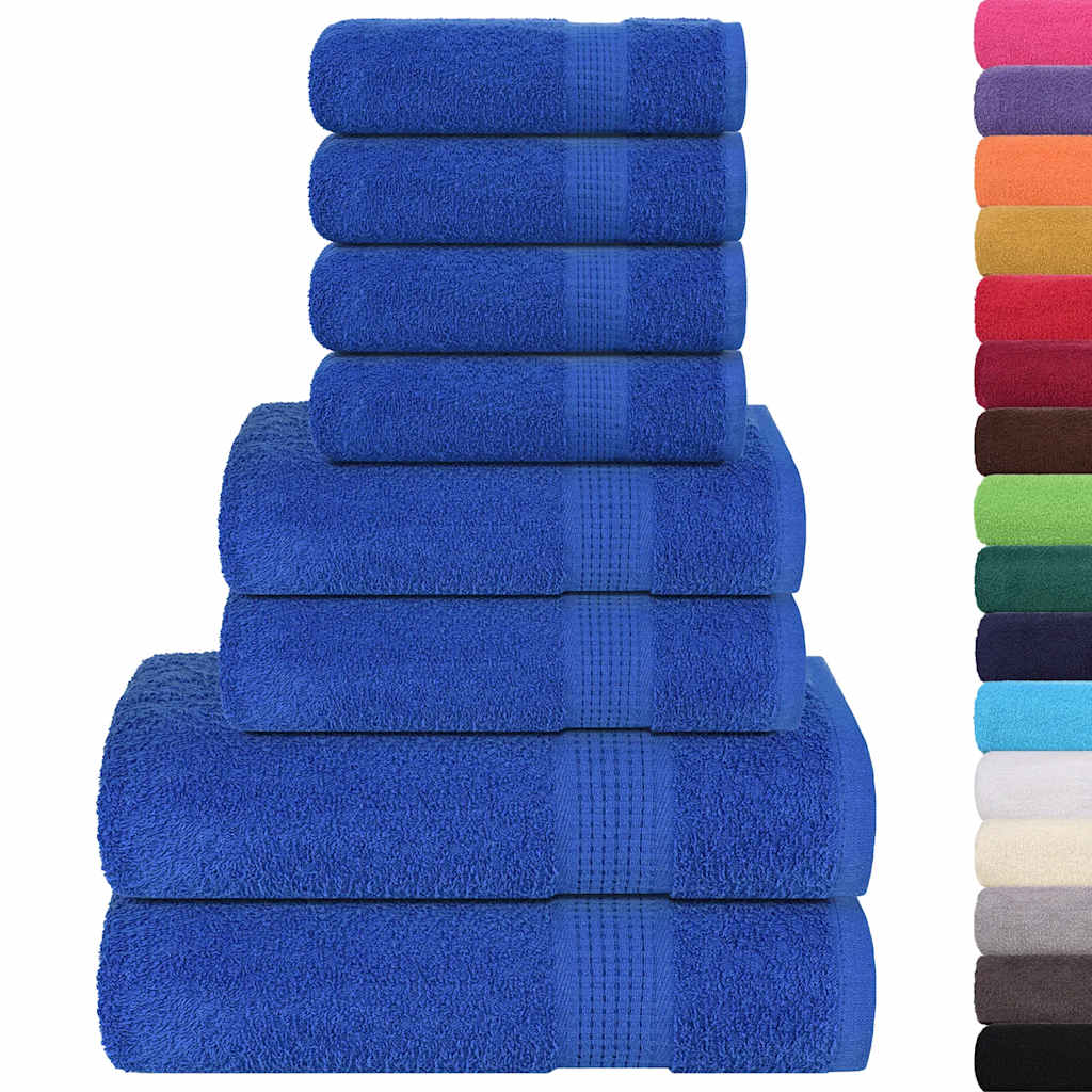 Set Asciugamani 8 pz Blu 360 gsm 100% Cotone