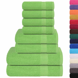 vidaXL Set Asciugamani 8 pz Verdi 360 gsm 100% Cotone
