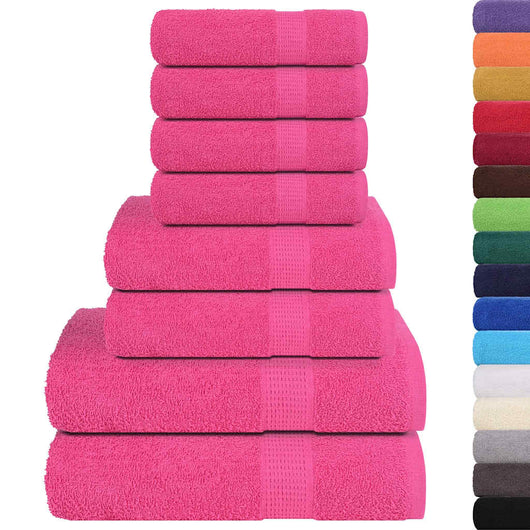Set Asciugamani 8 pz Rosa 360 gsm 100% Cotone 137077