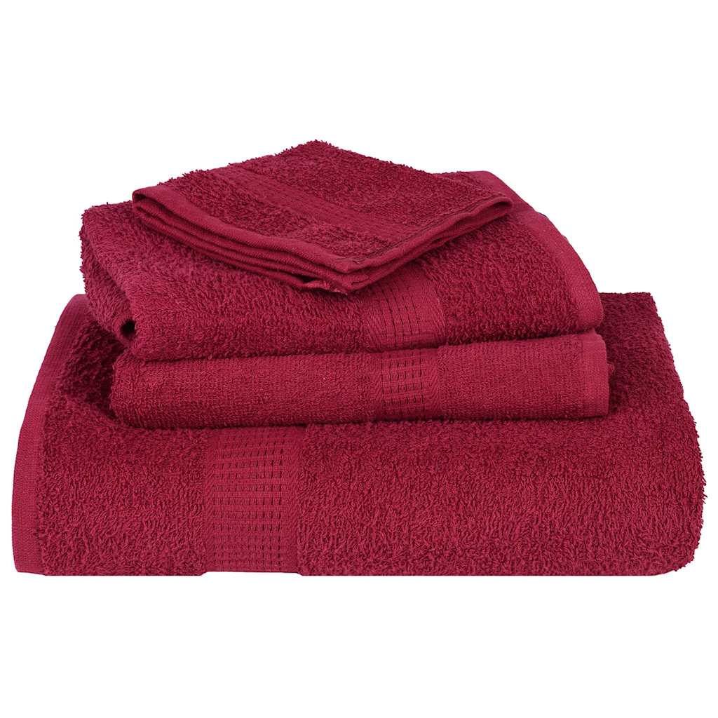 Set Asciugamani 8 pz Bordeaux 360 gsm 100% Cotone