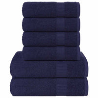 Set Asciugamani 8 pz Blu Navy 360 gsm 100% Cotone