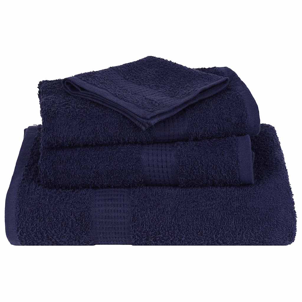 Set Asciugamani 8 pz Blu Navy 360 gsm 100% Cotone