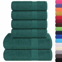 vidaXL Set Asciugamani 6 pz Verdi 360 gsm 100% Cotone