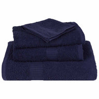 Set Asciugamani 12 pz Blu Navy 360 gsm 100% Cotone 137100