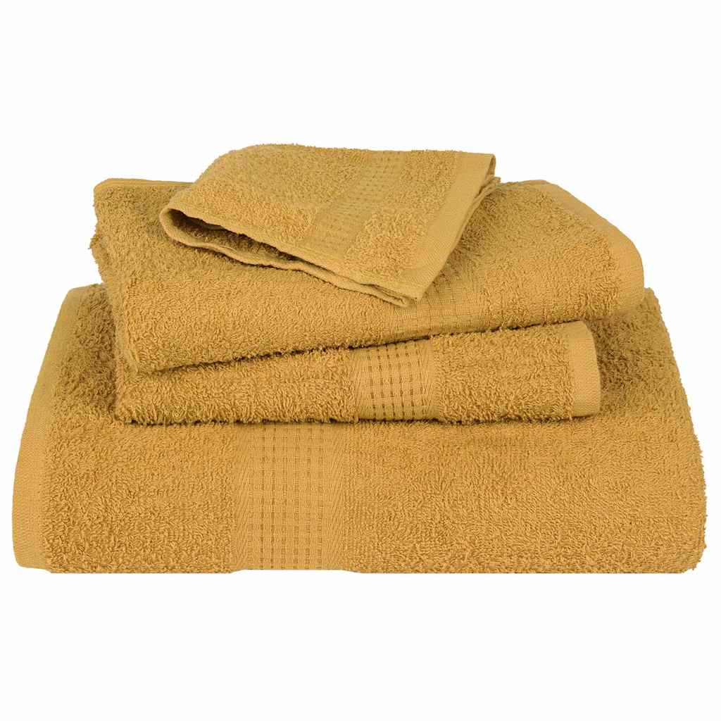 Set Asciugamani 12 pz Oro 360 gsm 100% Cotone 137101