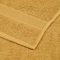 vidaXL Set Asciugamani 12 pz Oro 360 gsm 100% Cotone