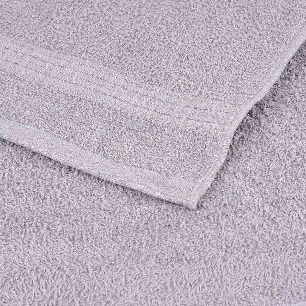 Set Asciugamani 12 pz Grigio 360 gsm 100% Cotone 137102