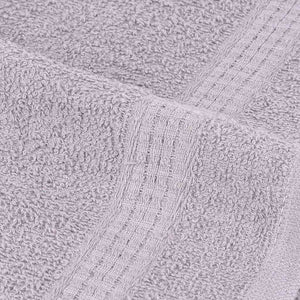 Set Asciugamani 12 pz Grigio 360 gsm 100% Cotone 137102