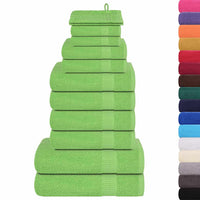 Set Asciugamani 12 pz Verde Mela 360 gsm 100% Cotone 137110