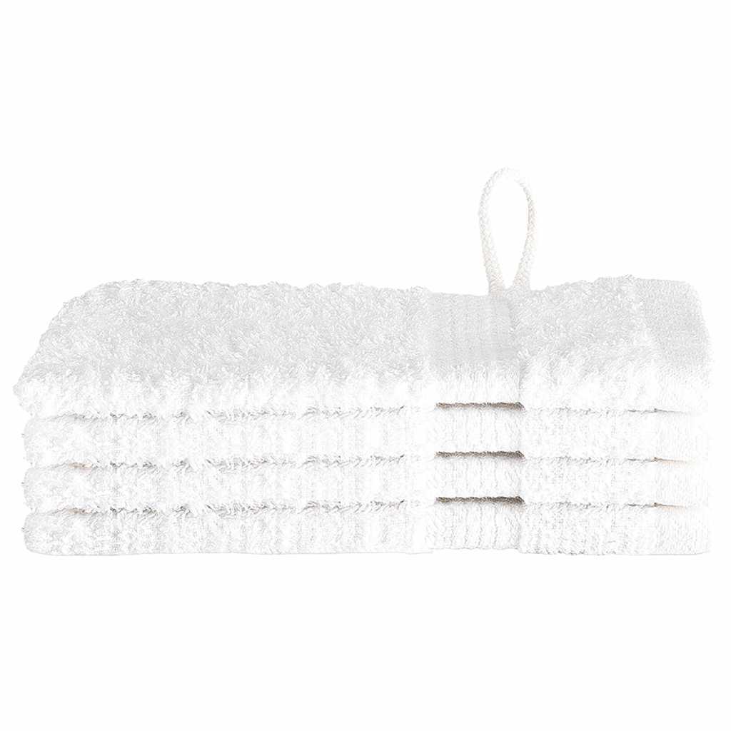vidaXL Panni per il viso SOLUND 4 pcs Bianco Cotone