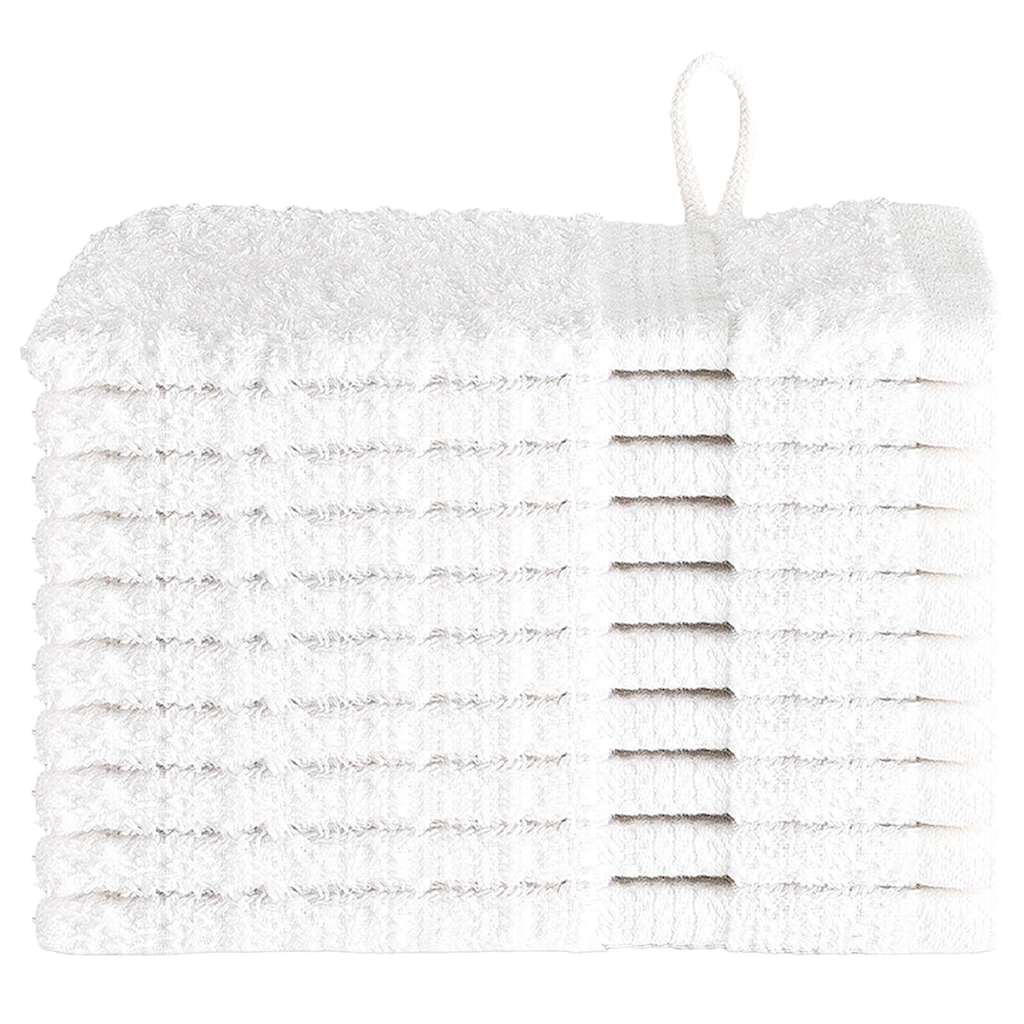 vidaXL Panni per il viso SOLUND 10 pcs Bianco Cotone