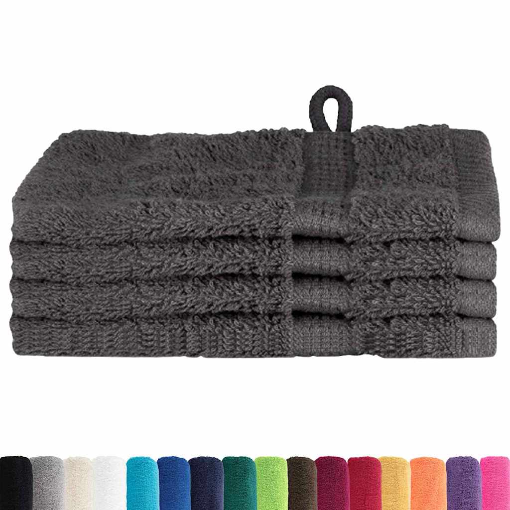 vidaXL Panni per il viso SOLUND 4 pcs Antracite Cotone