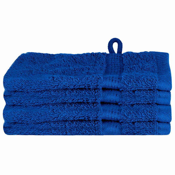 vidaXL Panni per il viso SOLUND 4 pcs Blu Cotone