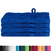 vidaXL Panni per il viso SOLUND 4 pcs Blu Cotone