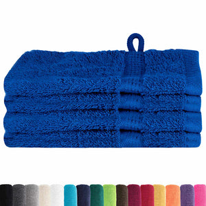 vidaXL Panni per il viso SOLUND 4 pcs Blu Cotone