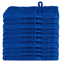 vidaXL Panni per il viso SOLUND 10 pcs Blu Cotone