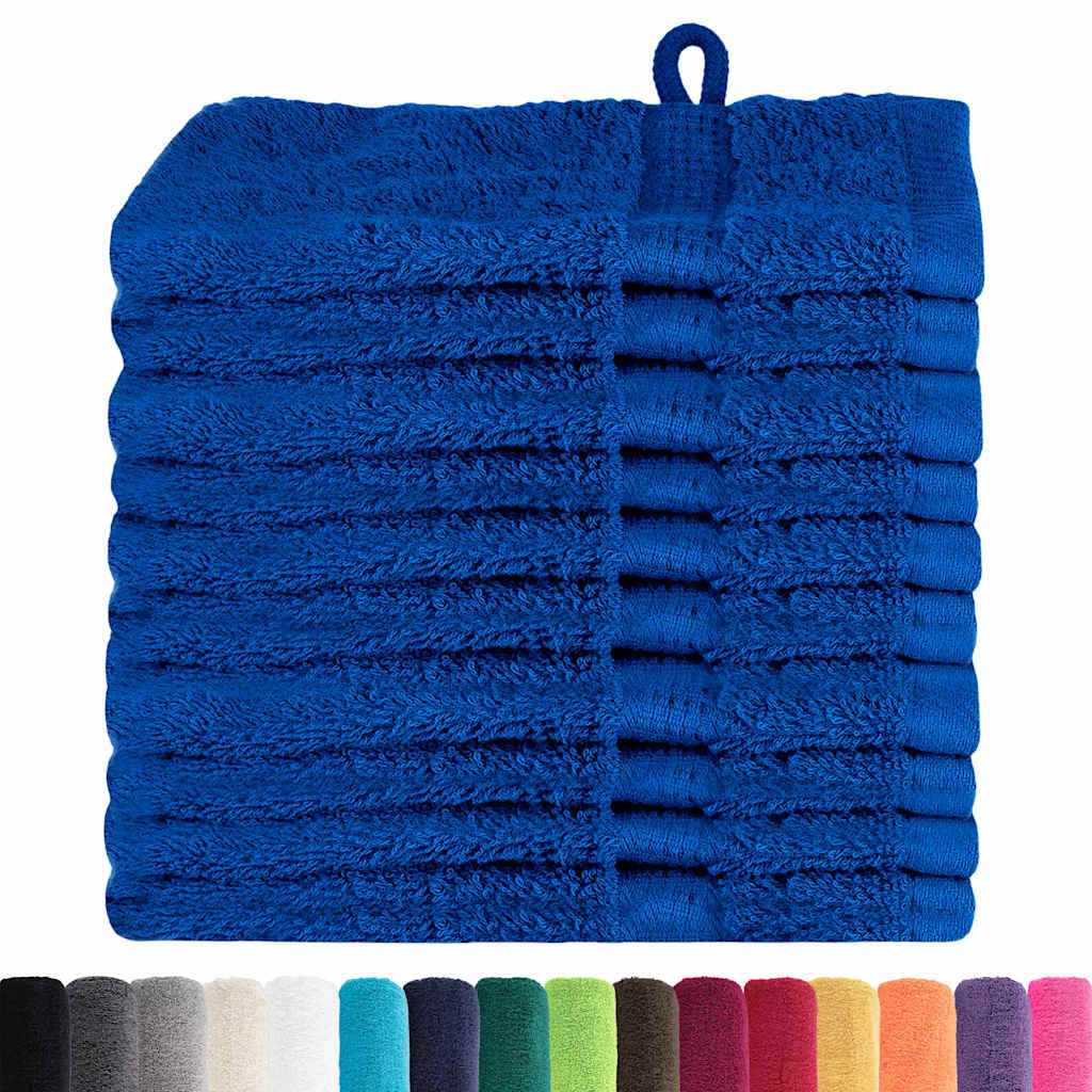 vidaXL Panni per il viso SOLUND 10 pcs Blu Cotone
