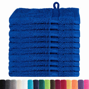 vidaXL Panni per il viso SOLUND 10 pcs Blu Cotone