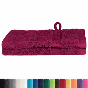 vidaXL Panni per il viso SOLUND 2 pcs Bordò Cotone