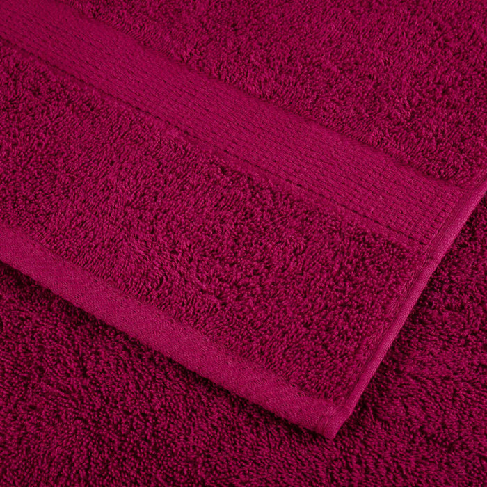 Asciugamani Doccia SOLUND 10 pz Bordeaux 70x140 cm 600gsm