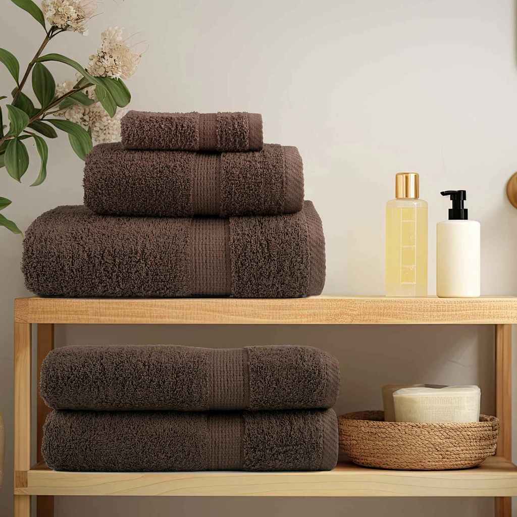 vidaXL Panni per il viso SOLUND 2 pcs Marrone Cotone