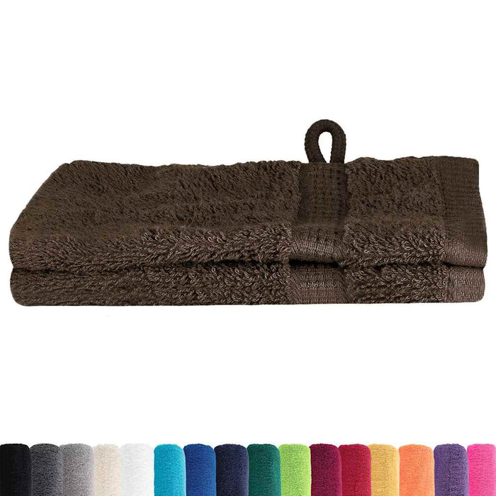 vidaXL Panni per il viso SOLUND 2 pcs Marrone Cotone