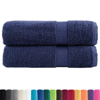 Asciugamani per Sauna SOLUND 2pz Blu Navy 50x100 cm 600gsm 137257