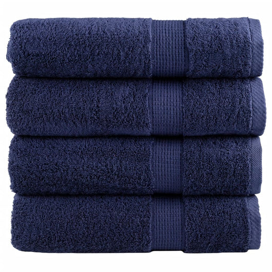 Asciugamani da Doccia SOLUND 4 pz Blu Navy 70x140cm 600gsm