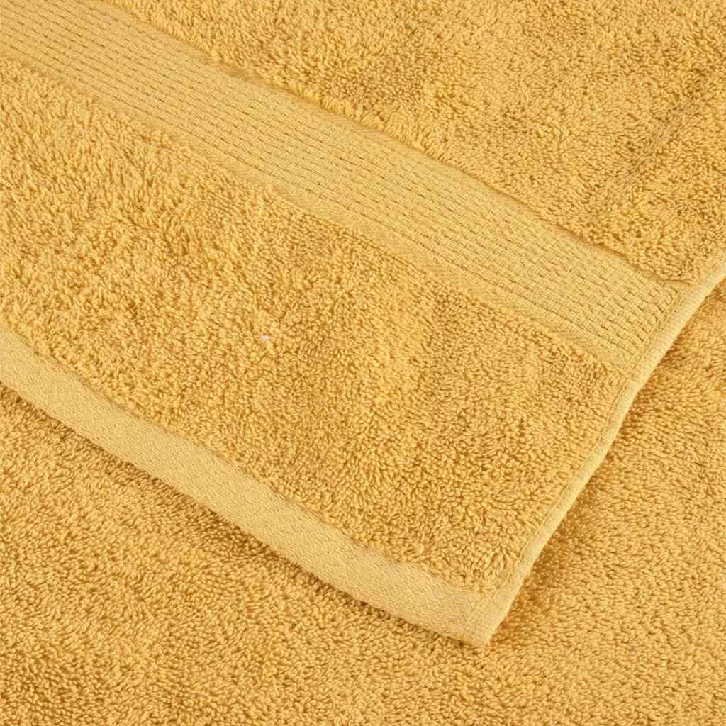 vidaXL Panni per il viso SOLUND 4 pcs Oro Cotone