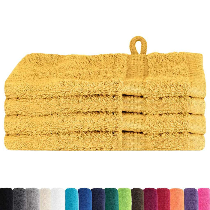 vidaXL Panni per il viso SOLUND 4 pcs Oro Cotone