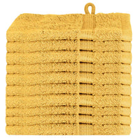 vidaXL Panni per il viso SOLUND 10 pcs Oro Cotone