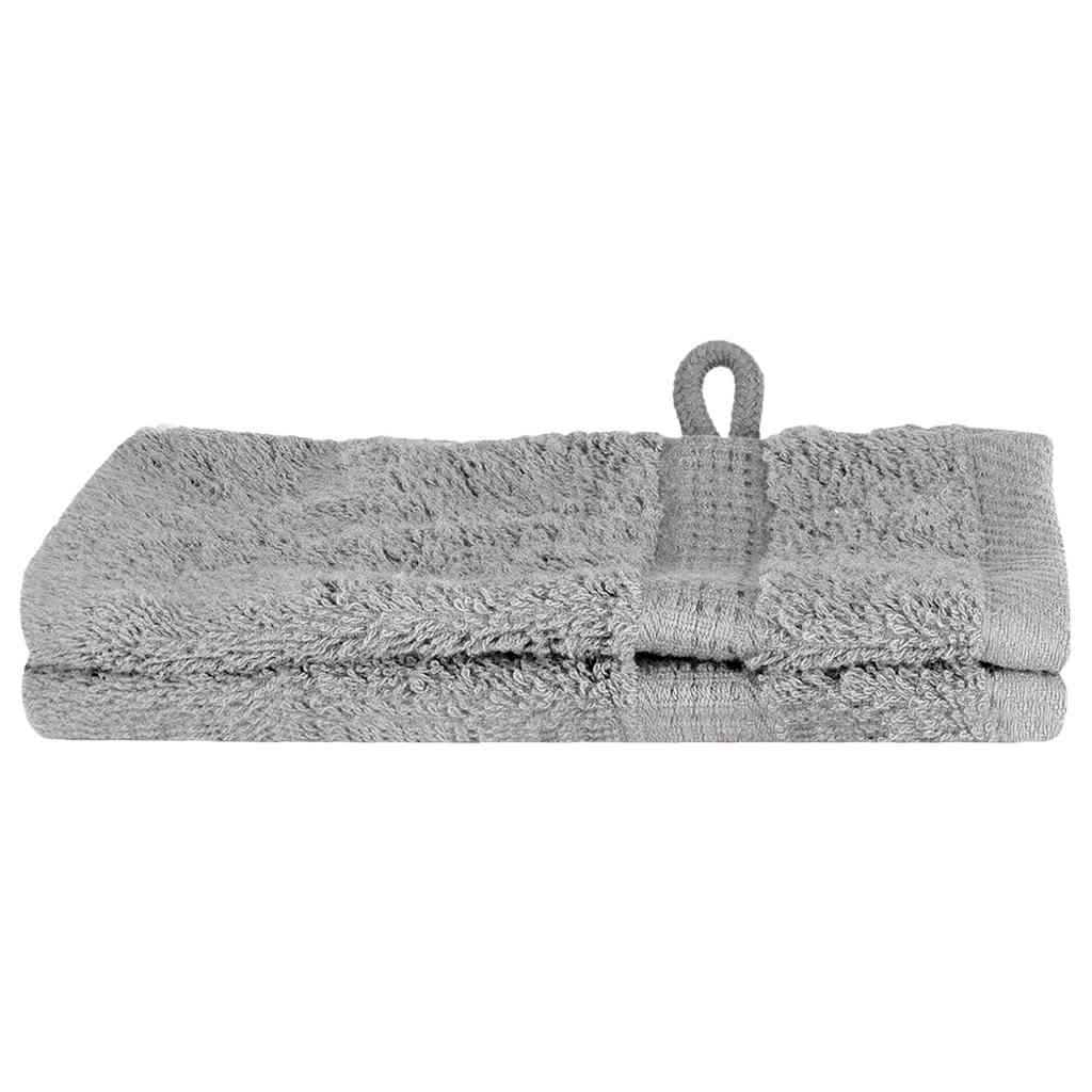 vidaXL Panni per il viso SOLUND 2 pcs Grigio Cotone